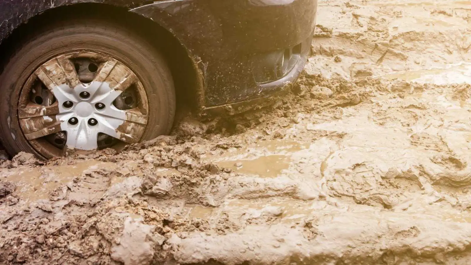 mired vehicle in mud
