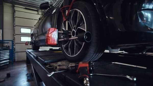 black car tyre
